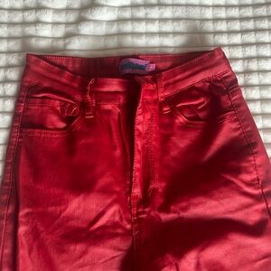 Edikted Red flare pants, size S